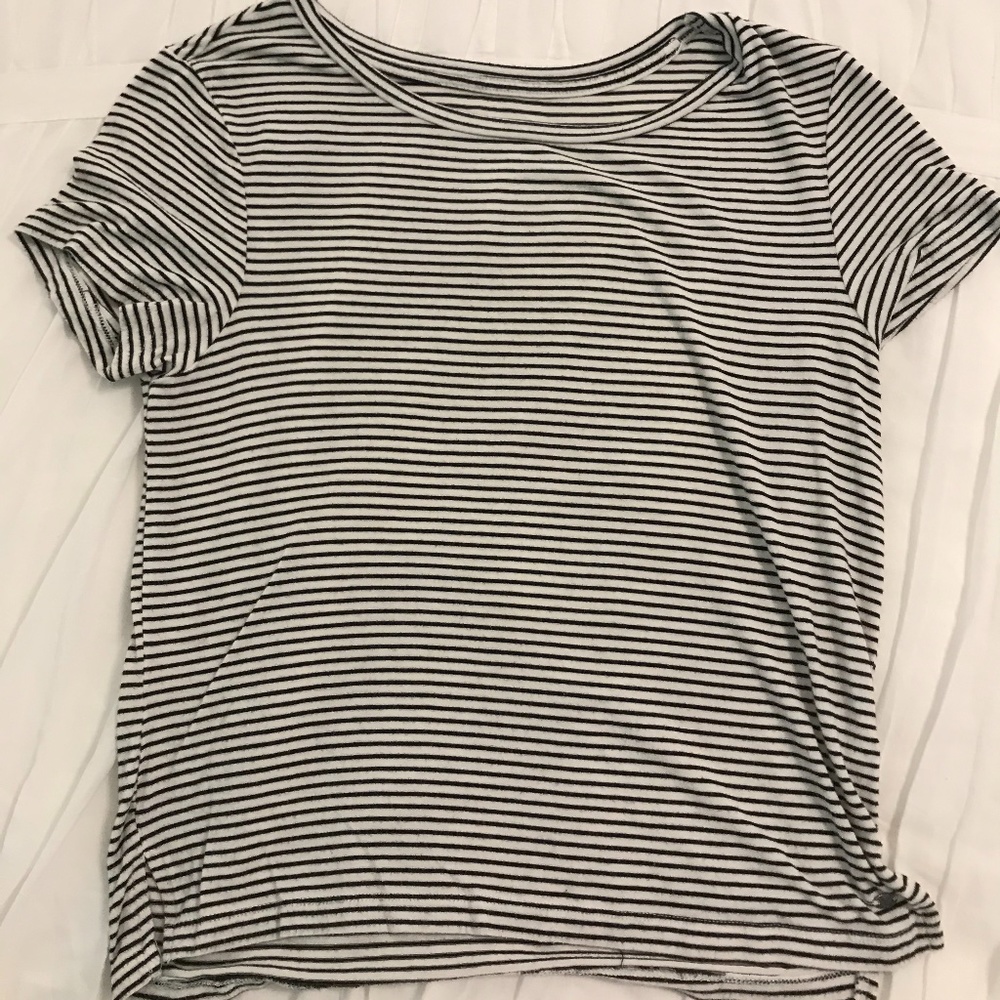 Black and White Pin-stripe Shirt